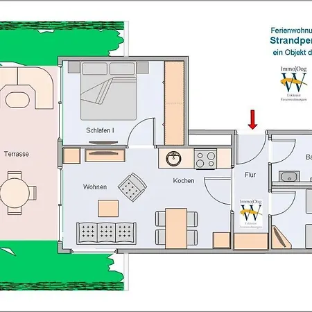 Apartment Strandperle; Idyllisch Gelegen Mit Terrasse Und Garten, Für 4 Personen